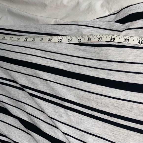 SOMA Chicos Halter Maxi Stripe DRESS Shelf Bra Black White Sz XL - Picture 11 of 14